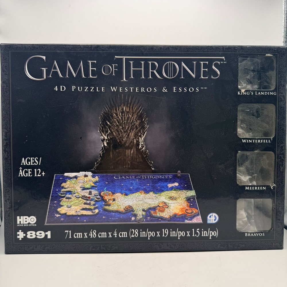 GOT Game of Thrones 4D Puzzle Westeros & Essos New 891 Pieces